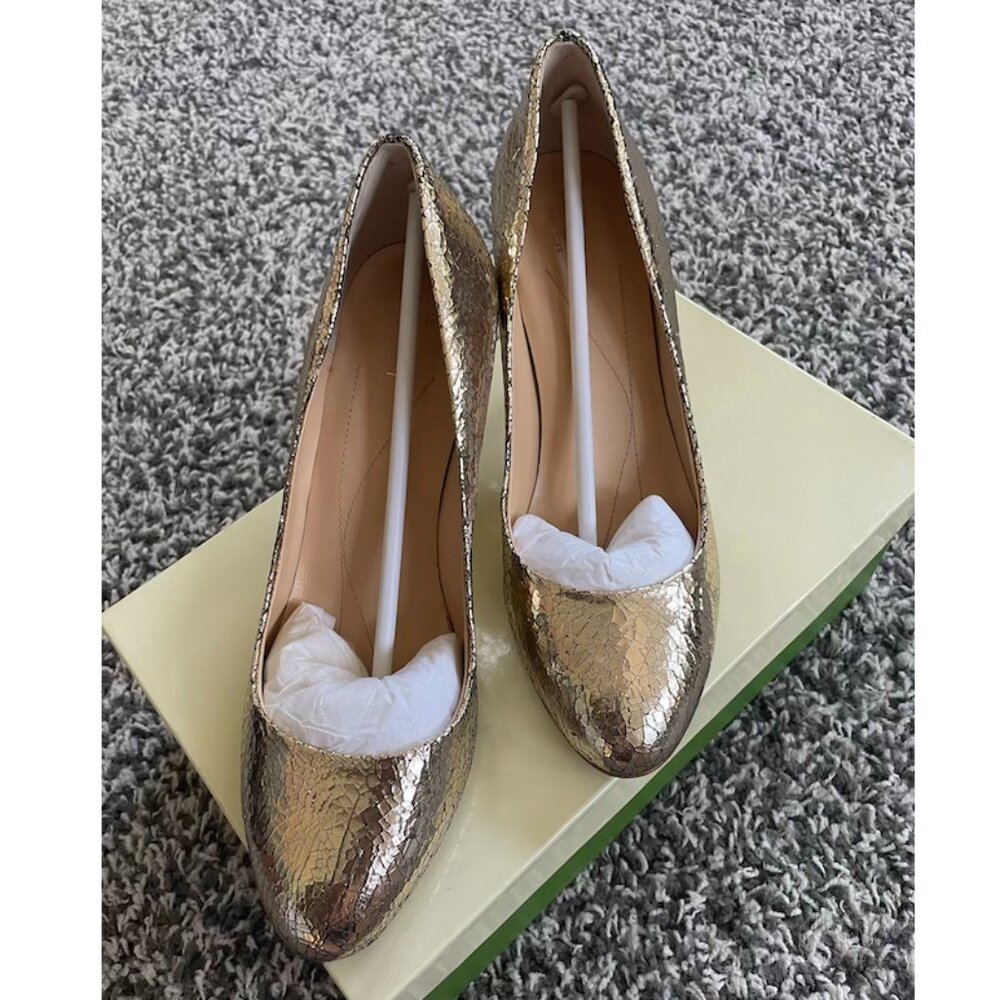 Kate Spade Metallic Gold Heels - size 8M